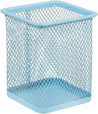 PORTA LAPIS QUADRADO ARAMADO VERDE PASTEL