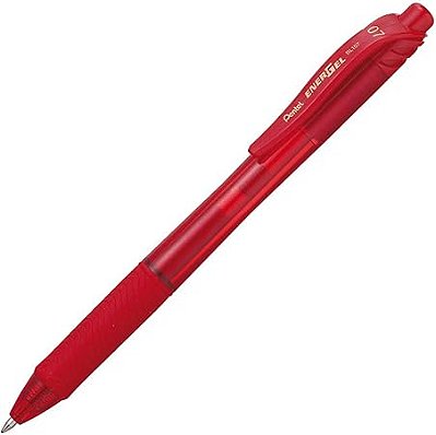 Caneta Energel X 0.7mm Retrátil Vermelha