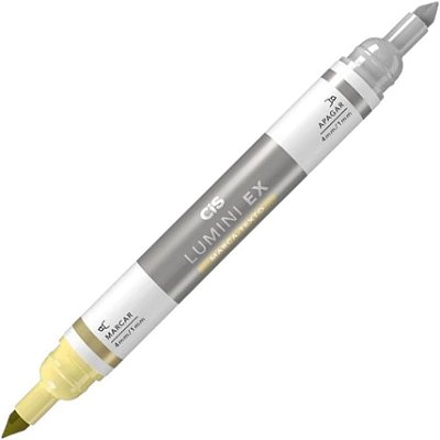 Marca Texto CIS Lumini EX Amarelo 2 Pontas - APAGÁVEL