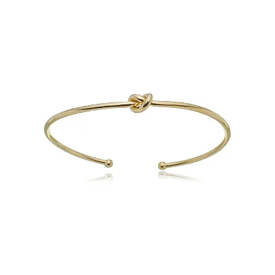 Bracelete liso banho em ouro 18k