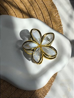 Presilha para cabelo flor