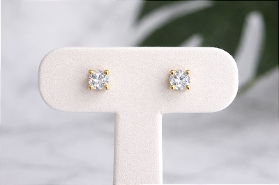 Brinco ponto de luz banhado a ouro 18k