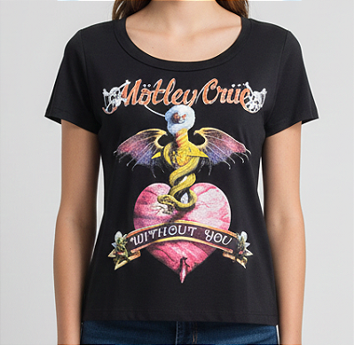 Camiseta Babylook Motley Crue