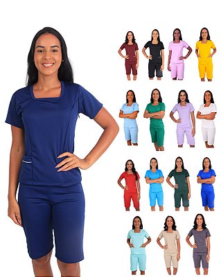 Conjunto Uniforme C/ Mangas Babá Domestica Camareira Copeira