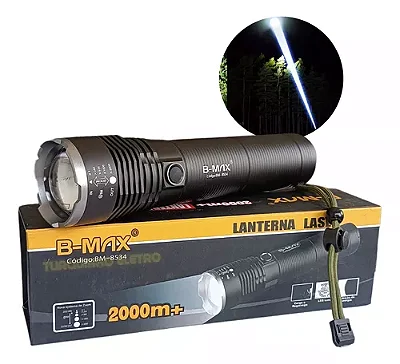 LANTERNA LASER TATICA 2000M+ POTENTE B-MAX BM-8534