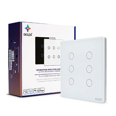 Interruptor Touch Inteligente 4x4 6 botoes ZIGBEE - Branco T3074-6WZ