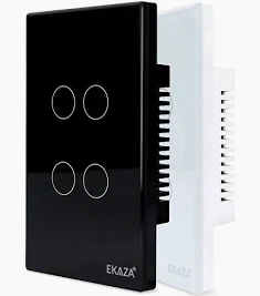INTERRUPTOR TOUCH 4 BOTOES PRETO 2.5D WI-FI T307-4P