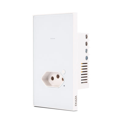 EKAZA Interruptor Soft Touch Venus 1 Botao com tomada Branco WiFi
