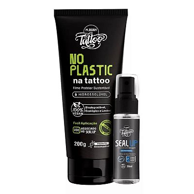 No Plastic 200g + Seal Up 30ml Filme Protetor P/ Tatuagem