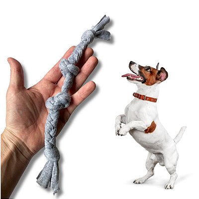 Kit c/6 Mordedor Pet Trançado Mordedor de Malha para Cães