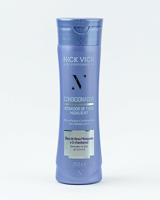 Condicionador Highlight Ativador de Tons Loiros Nick Vick Alta Performance 250ml