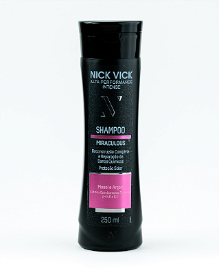 Shampoo Miraculous Nick Vick Alta Performance Intense 250ml