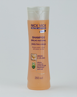 Shampoo Brilho Natural Nick Vick Nutri Action 260ml
