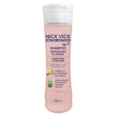 Shampoo Hidratação e Leveza Nick Vick Nutri Action 260ml