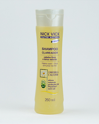 Shampoo Clareador Nick Vick Nutri Action 260ml