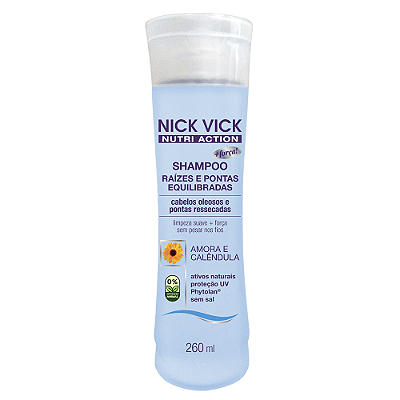 Shampoo Raízes e Pontas Equilibradas Nick Vick Nutri Action 260ml