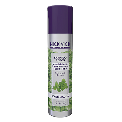 Shampoo a Seco Hortelã e Melissa Nick Vick Nutri 150ml