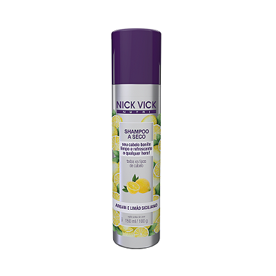 Shampoo a Seco Argan e Limão Siciliano Nick Vick Nutri 150ml