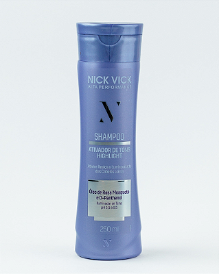Shampoo Highlight Ativador de Tons Loiros Nick Vick Alta Performance 250ml