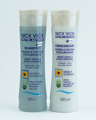 Kit Raízes e Pontas Equilibradas Nick Vick Nutri Action