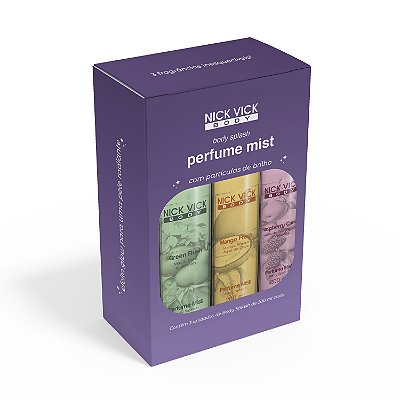 Kit Perfume Mist Body Splash Nick Vick Body (3 fragrâncias)