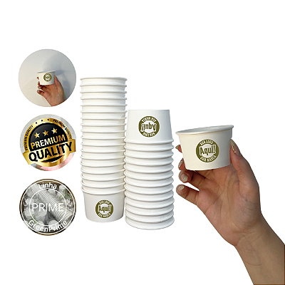 Pote Papel 50ml Descartável Personalizado 100un