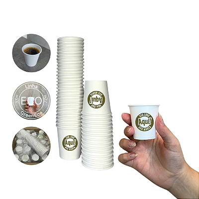 Copo Papel PERSONALIZADO Descartável 60ml 100un
