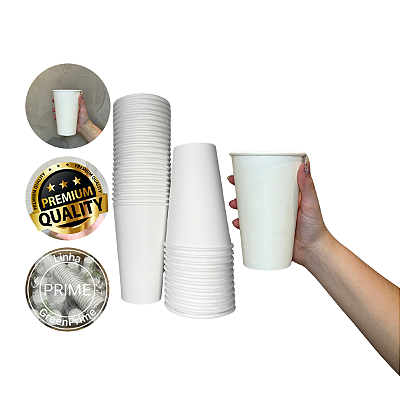 Copo Papel Biodegradável Descartável 500ml 40un