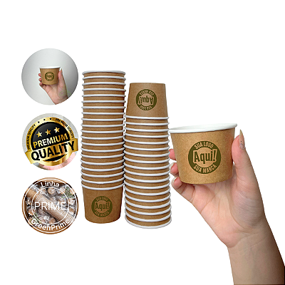 Pote Papel Personalizado 120ml Descartável 100un