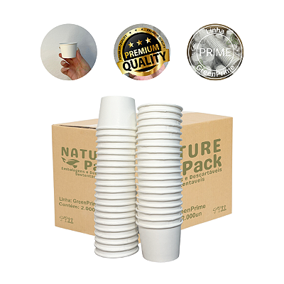 CX Pote Papel Branco 50ml Amostras | Degustação 2000un