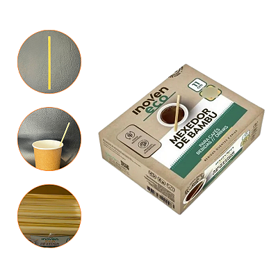 CX Mexedor em Madeira Biodegradavel 11cm 500un - Nature Pack