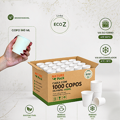 Copo Papel Descartável 140ml - Linha EcoZ