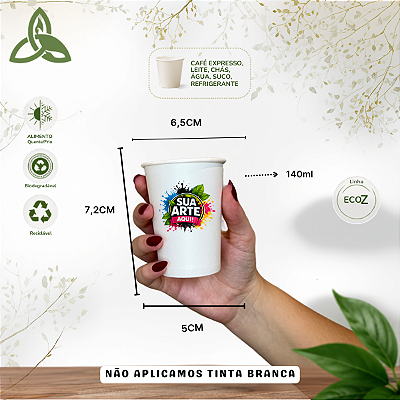 Copo de Papel 200ml - Personalizado Nature Pack para Café e Degustação – EcoZ bio degradável