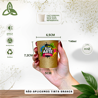 Copo de Papel 140ml - Personalizado Nature Pack para Café e Degustação – EcoZ