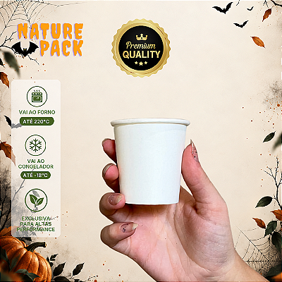 Copo de Papel Branco 100ml com Tampa - Nature Pack para Café – BioPrime