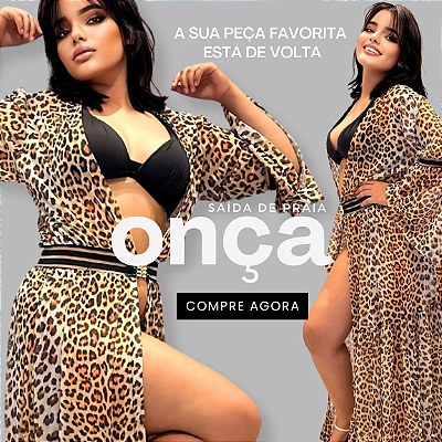 Saída de Praia Vestido Onça Chalaróste