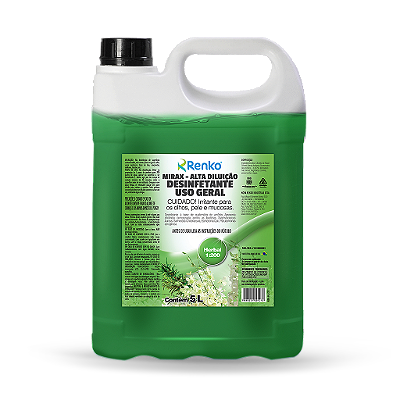 Mirax - Desinfetante Alta Diluição Lavanda - 5L - Renko - Revenda