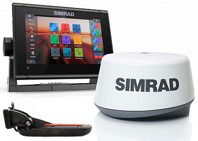 Sonar Simrad GO7 XSR Combo w/3G Radar, TotalScan Transducer & Navionics+