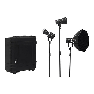 Kit com 3 Aputure Storm 80C 3 Light Kit