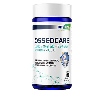 OSSEOCARE +CALCIO + D3 + K2 + MAGNÉSIO + ZINCO + MANGANÊS