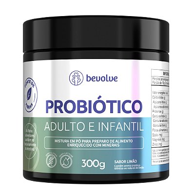 Probiótico em Pó Adulto Infantil Bevolve 300g Intestino