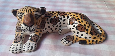 Escultura- Onça em madeira