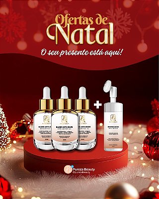 Kit Sérum Facial Blend Anti-Idade 30ml - Pague 2 e Leve 3 + Brinde Espuma