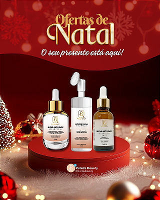 Kit Pureza Beauty Completo - Sérum Blend Anti-idade + Espuma de limpeza Facial + Sérum Vitamina C
