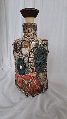 Garrafa Luminária de Vidro