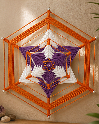 Arte Geométrica Laranja