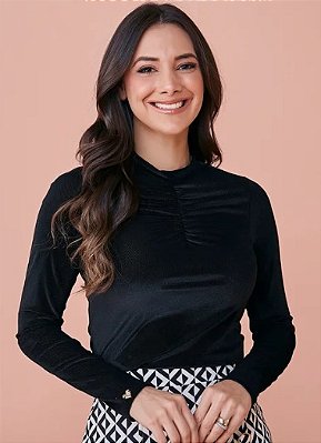 Blusa Veludo Canelado 4408 Mila - Tata Martello
