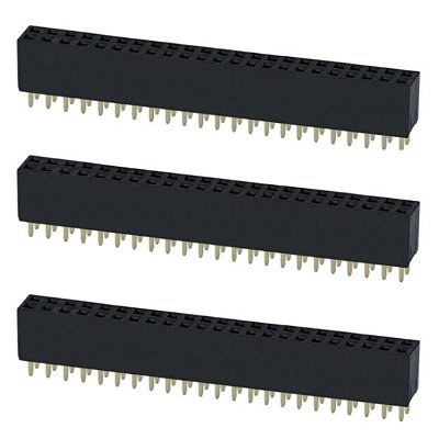 Barra de Conector Fêmea MCI 46 Pinos Dupla Linha 2.54mm PPPC232LFBN-RC