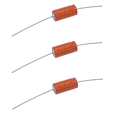 Capacitor Axial 22uF 250V 85°C Eletrolítico Siemens 14x30mm