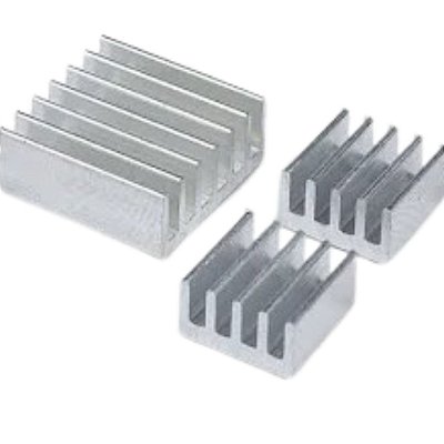 Kit 3 Dissipadores Prata para Placa Raspberry Pi – Alumínio